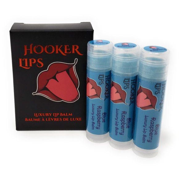 Hooker Lips Luxury Lip Balm Blue Raspberry 3 Pack - Picture 1 of 3